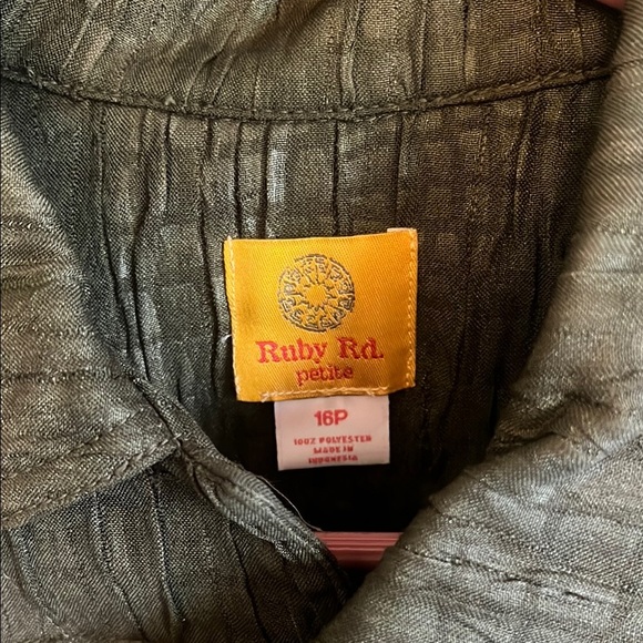 Ruby Rd. Olive Textured Jacket - Picture 2 of 4